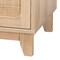 Baxton Studio Elsbeth Japandi Oak Brown Finished Wood and Natural Rattan 3-Drawer Storage Cabinet 227-12953-ZORO - alternate 2